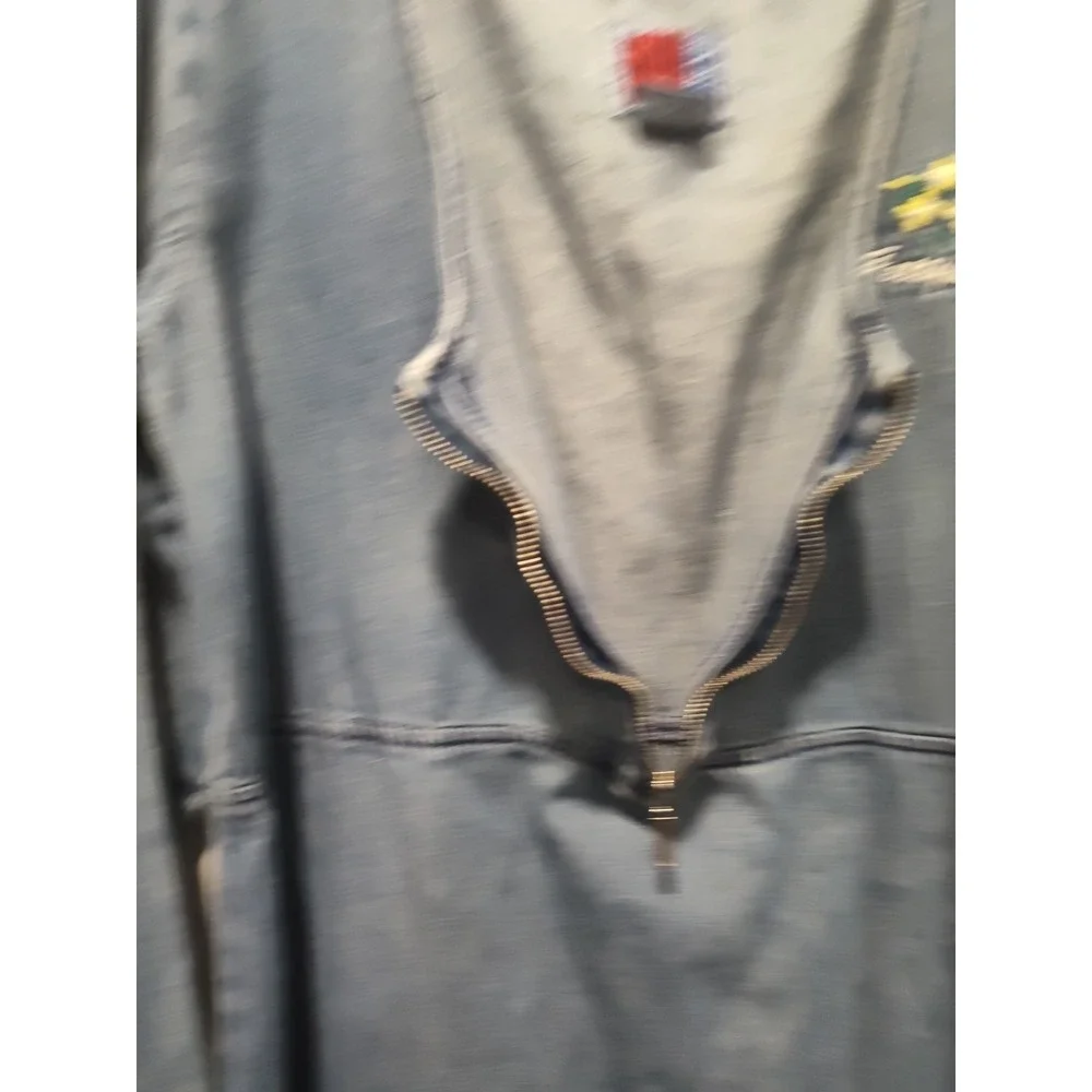 Sunbelt Denim Embroidered Shirt dress Size Large lightweight‎ casual 100% cotton